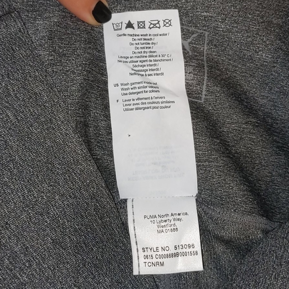 Puma Power Cell Gray/Black Athletic Leggings sz: S - Picture 6 of 11